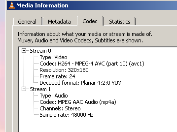 codec info